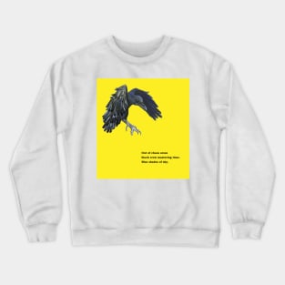 Black Crow & Haiku Illustration Crewneck Sweatshirt